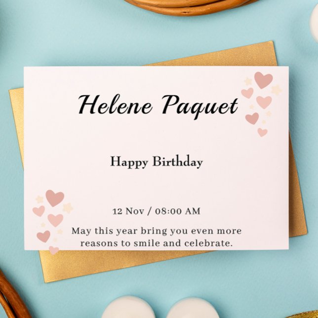 Elegant födelsedagskort inbjudningar (Elegant Happy Birthday Card)