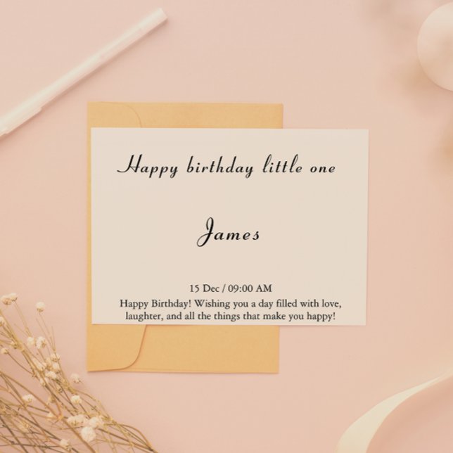 Elegant födelsedagskort inbjudningar (Elegant Happy Birthday Card)