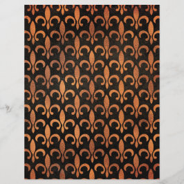 Elegant Foil Effect Fleur de Lis Patterned Papper