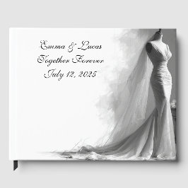 Elegant Foil Guestbook – Romantic Wedding Gästböcker