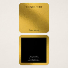 Elegant foil guld halsband fyrkantigt visning fyrkantigt visitkort