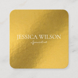 Elegant foil guld modern affärskort fyrkantigt visitkort
