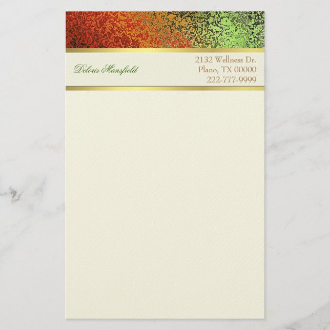 Elegant Foil look Business Stationery Brevpapper (Framsida)