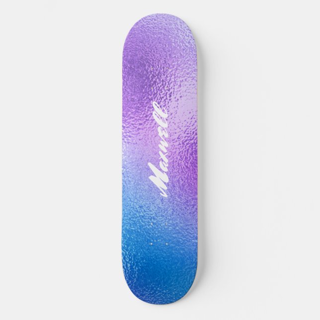 Elegant Foil Ombre-gradient Mini Skateboard Bräda 18,5 Cm (Framsida)