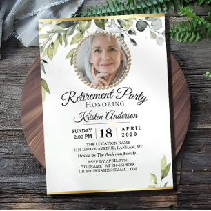 Elegant Foliage Eucalyptus Pension Party Inbjudningar