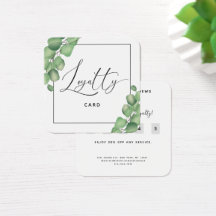 Elegant Foliage Greenery Botanical Loyalty Card