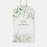 Elegant Foliage Grönt och Guld Visning Shower