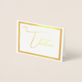 Elegant folie bröllopsbord nummer tält - TRETTON Folierat Kort