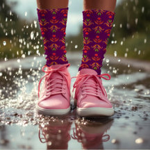 Elegant Folk Art Blommigt Rustic & Söt Burgundy