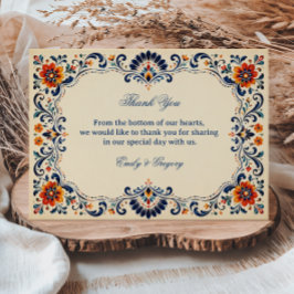 Elegant Folklig Botanisk Mexikansk Tack Kort