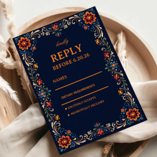 Elegant Folklig Botanisk Respons Mexikansk OSA Kort