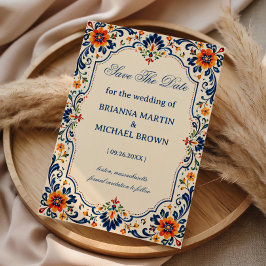 Elegant Folklig Botanisk Romantisk Mexikansk Spara Datumet