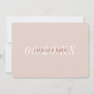Elegant Font Minimalist Rosa Terracotta enkel Spara Datumet