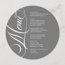 Elegant font modern Menu Meny