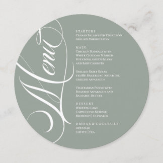 Elegant font modern Menu Meny