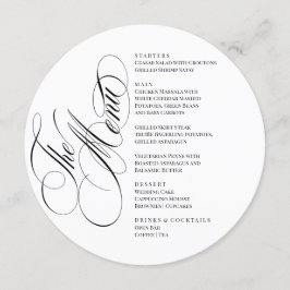 Elegant font modern Menu Meny
