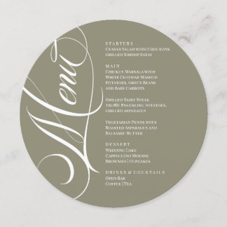 Elegant font modern Menu Meny