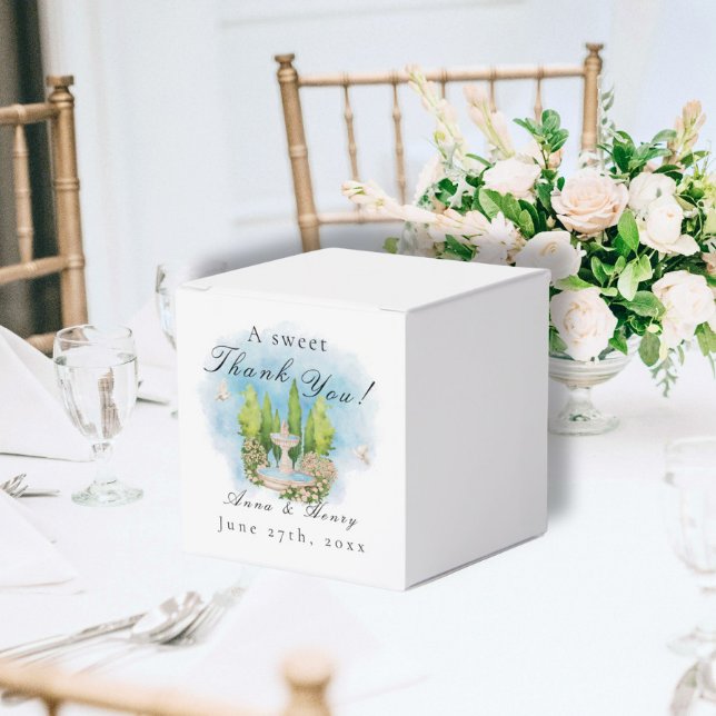 Elegant Fontän blommor Bröllop duvar Tack Presentaskar (Skapare uppladdad)