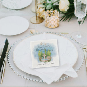 Elegant Fontän doves blomsterMöhippa Pappersservett