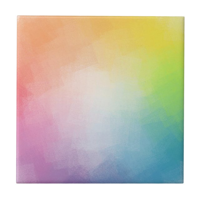 Elegant för anpassadet Rainbow Färg Abstrakt Kakelplatta (Framsidan)