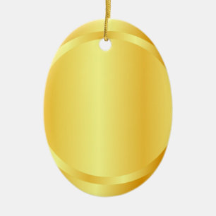 Elegant för anpassningsbar Faux Guld Metallic Sear Julgransprydnad Keramik