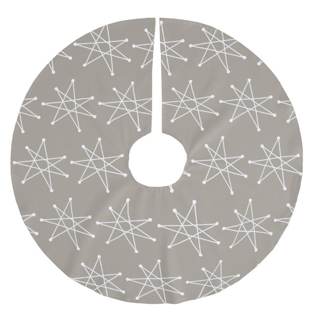 Elegant för århundradets moderna atomjulstjärna julgransmatta borstad polyester (Framsidan)