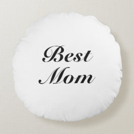 Elegant för bästa svarta, vita Mamma-skript, söt Rund Kudde