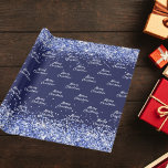 Elegant för blåkonglomerat presentpapper<br><div class="desc">papper förpackning av elegant,  klassisk,  glamorös och stil party. En marin blå bakgrund som dekoreras med Konetti Text: God jul</div>