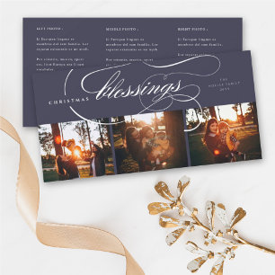 Elegant för Blessar Script-Religiösa - Jul- Julkort