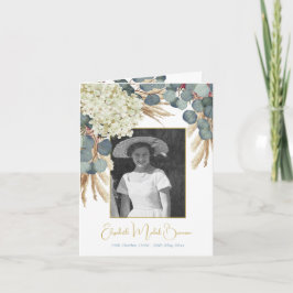 Elegant för Blommigt av begravningsfoto Eucalyptus Inbjudan