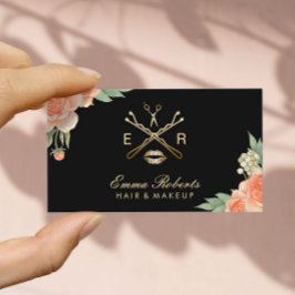 Elegant för Blommigt av Vintage i Makeup Artist Ha Visitkort
