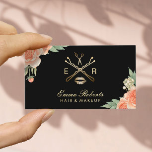 Elegant för Blommigt av Vintage i Makeup Artist Ha Visitkort