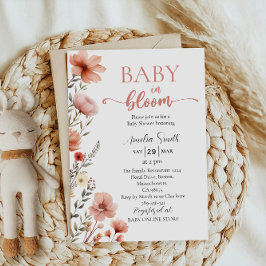 Elegant för Blommigt Baby i Bloom Shower Inbjudningar