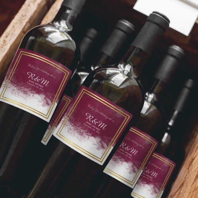 elegant för bröllop vinflaska etikett (Skapare uppladdad)