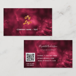 Elegant för Burgundy-agate-logotyp Visitkort