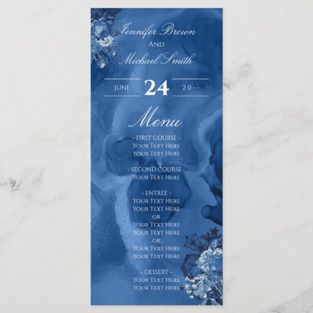 Elegant för Chic av blåfärgsmassa, Ombre-blommigt Program (Framsida)