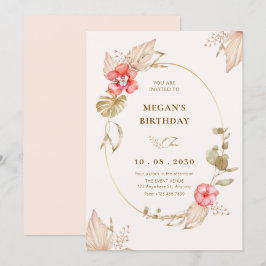 Elegant för Cream lugn blommigt- Inbjudningar