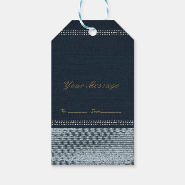 Elegant för Denim & Diamonds Glam Bling Chic till  Presentetikett (Framsidan)