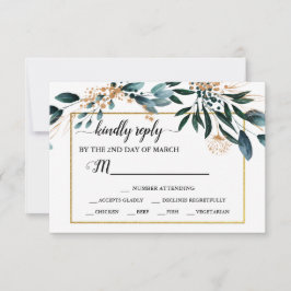 Elegant för djup blå Blommigt, bröllop OSA Kort