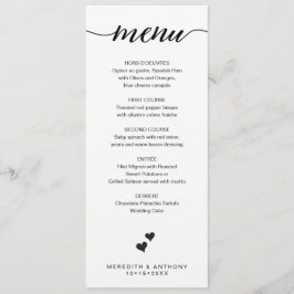Elegant för enkel Bröllop-meny Meny