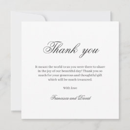 elegant för enkel bröllop-tackkort för chic anteckningskort