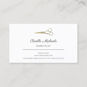 Elegant för enkel Guld-sax, Hairstylist- Visitkort