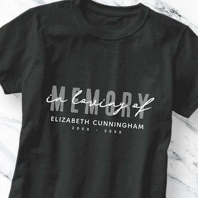 Elegant för enkel minnesminnesminneshantering t shirt (Skapare uppladdad)