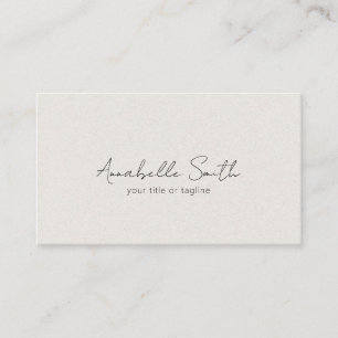 Elegant för enkel skript, minimalistisk modern beg visitkort