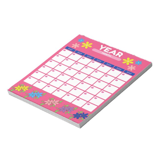 Elegant för ett vackert organiserat år anteckningsblock (Roterad)