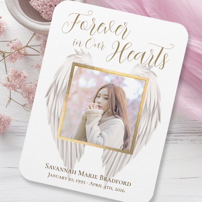 Elegant för evigt i vårt Hearts Angel Vingar Photo Magnet (Skapare uppladdad)