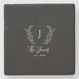 Elegant för familjens monogram namn personlig, sva stenunderlägg