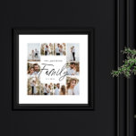 Elegant för familjepaket - modern minimal fotokoll poster<br><div class="desc">Familjeskript elegant modern minimal personlig fotokollage enkel linjer familjepresentation.</div>