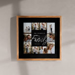 Elegant för familjepaket - modern minimal fotokoll poster<br><div class="desc">Familjeskript elegant modern minimal fotokollage med svart personlig,  enkel linjer-familjepresentation.</div>