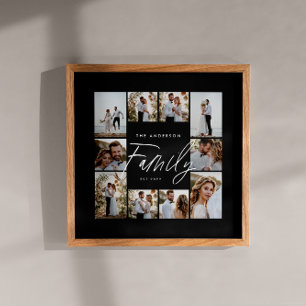 Elegant för familjepaket - modern minimal fotokoll poster